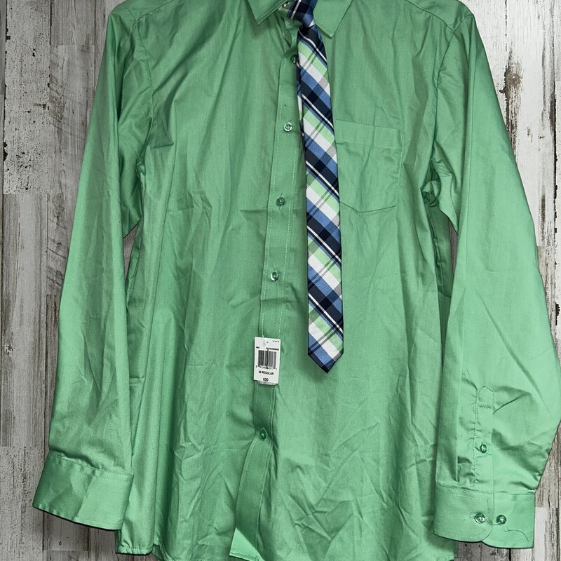 20 Green Button Up, Green, Size: Boy 10 Up