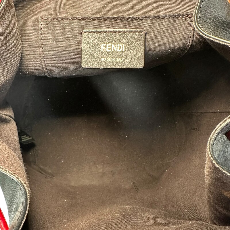 Fendi Vitello Cruise Black Backpack<br />
<br />
Style Code:<br />
8BZ043 A3Z08762-189<br />
<br />
Dimensions:<br />
Length: 8.25 in<br />
Height: 10 in<br />
Width: 5.5 in<br />
Drop: 15 in<br />
<br />
Very Good condition. Light wear throughout the bag and hardware.<br />
<br />
Comes with original dust bag. No box.