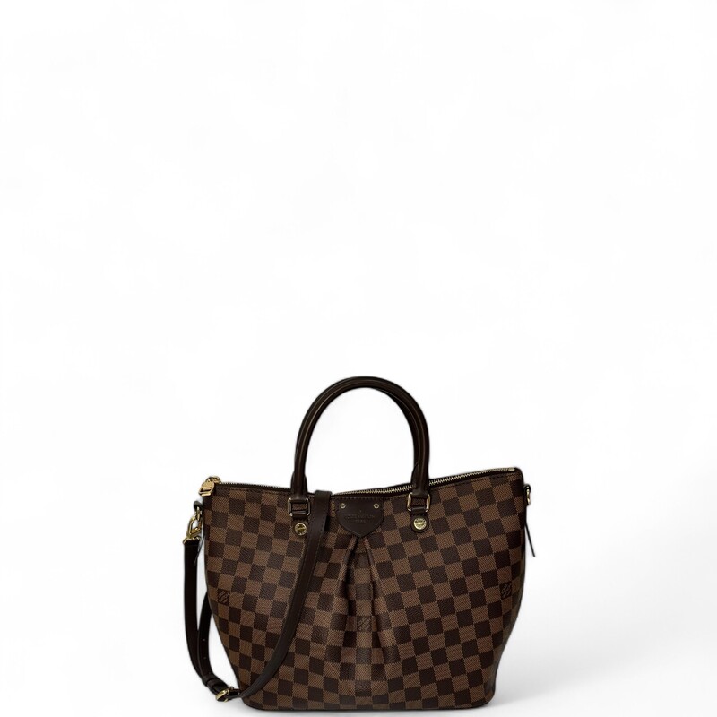 Louis Vuitton Siena MM Damier Ebene

Date Code:TJ5210

Dimensions:
Base length: 11 in
Height: 9.5 in
Width: 5.75 in
Drop: 4 in
Drop: 19.5 in

Excellent condition. Light stain in interior.

Does not come with the original dust bag or box.