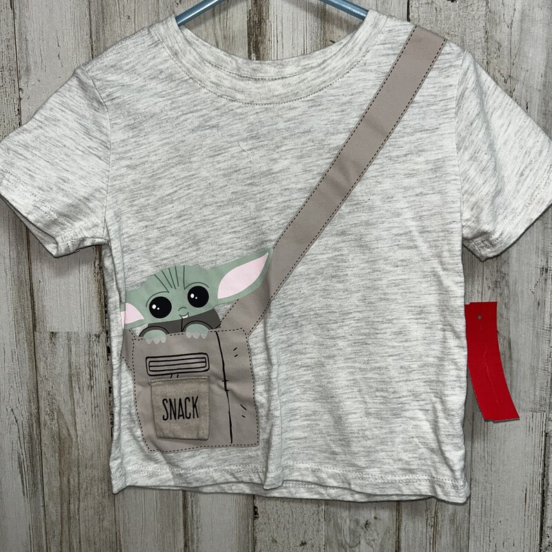 18M Grey Grogu Tee, Grey, Size: Boy 12-24m