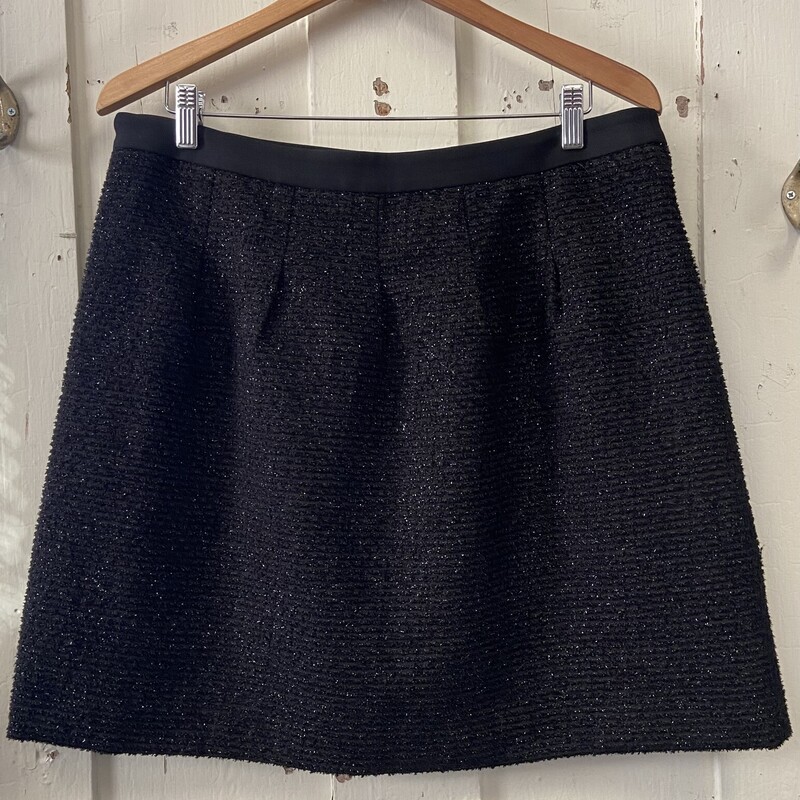 Blk Sparkle Pleat Skirt