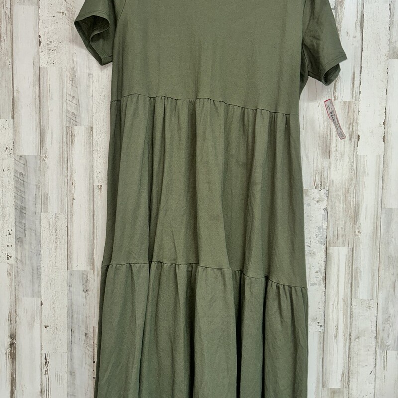 M Olive Tier Dress