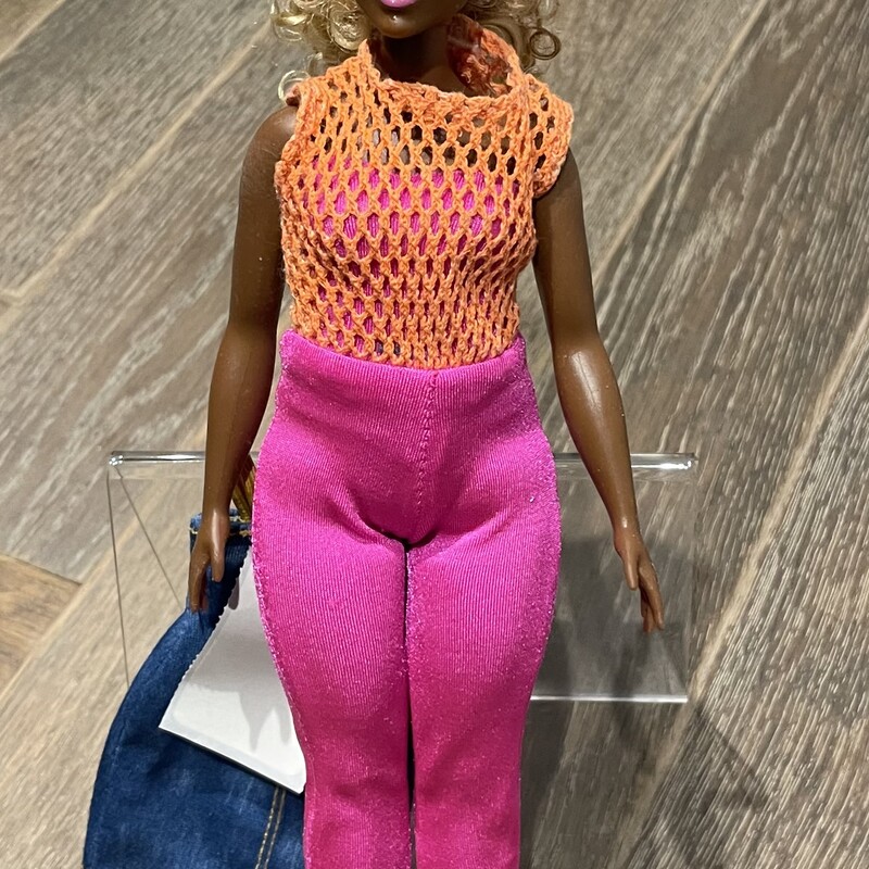 Barbie Doll, Multi, Size: 3Y+
Pink jumpsuit and denim dress.