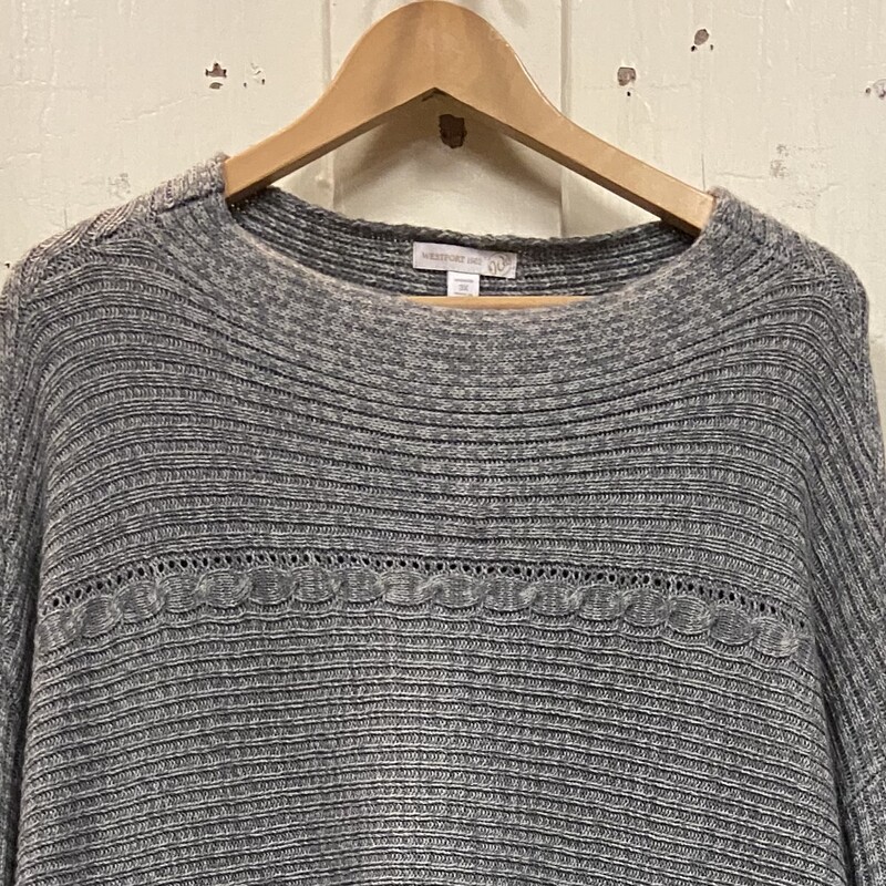 NWT Gry Cable Sweater<br />
Grey<br />
Size: 3X