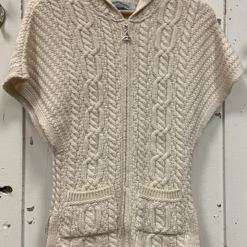 NWT Wool SS Zip Sweater