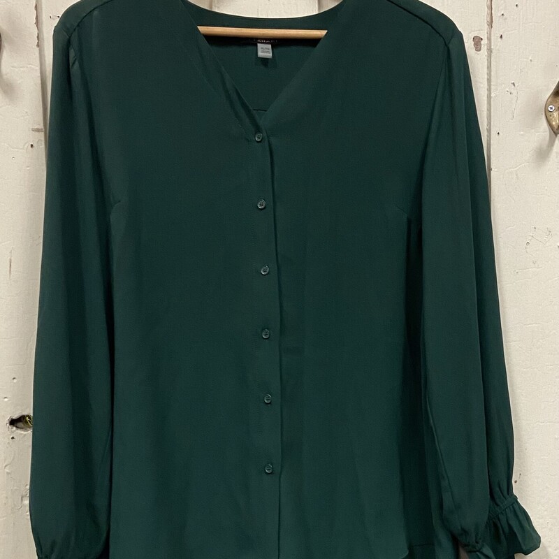 Green Ruffle Slve Blouse