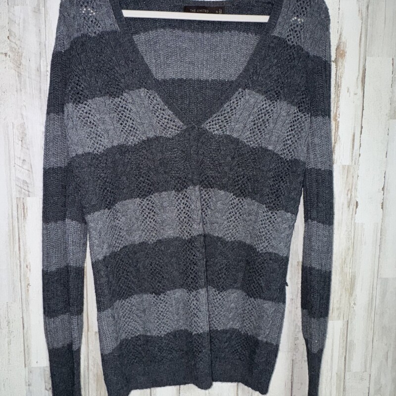 XL Grey Stripe Sweater