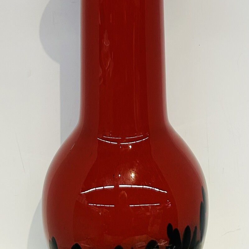 Mihai Topescu Signed Vase
Red
Size: 7 x17.75 H