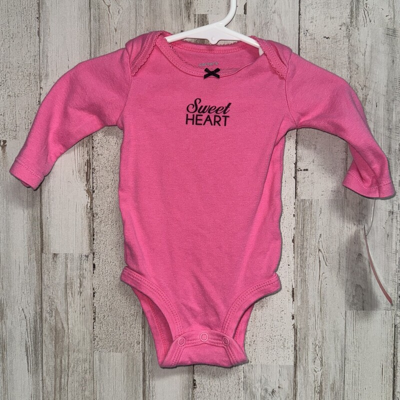 3M Sweet Heart Onese, Pink, Size: Girl NB-3m