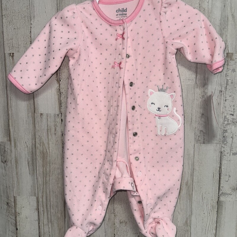 0/3M Pink Cat Sleeper, Pink, Size: Girl NB-3m