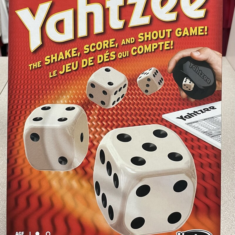 Yahtzee Game, Red, Size: Pre-owned