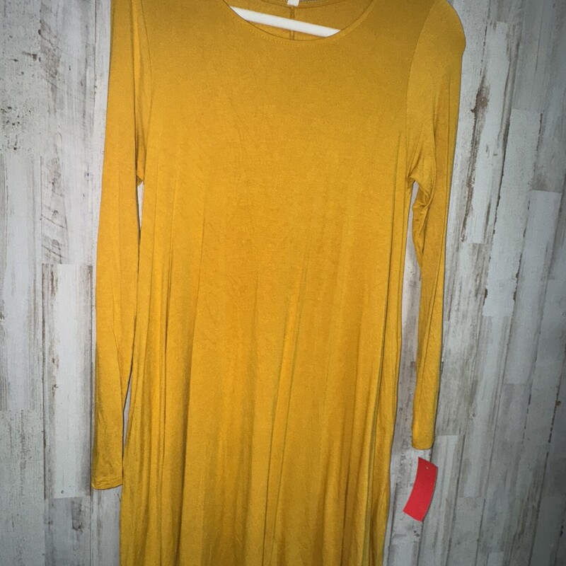 S Mustard Cotton Dress, Mustard, Size: Ladies S