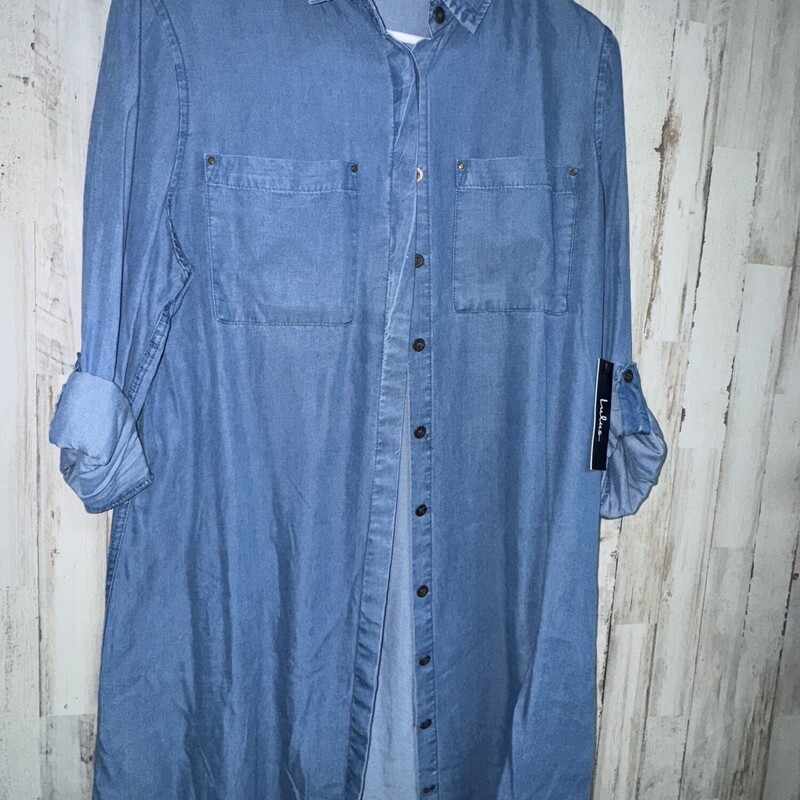 L Chambray Button Tunic