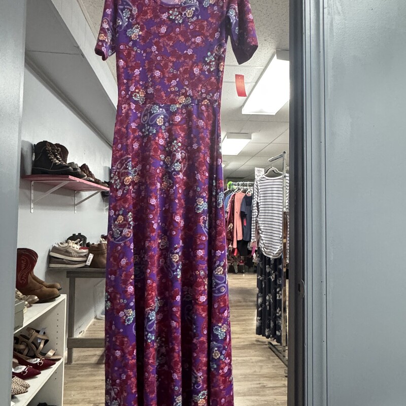 M Purple Floral Maxi