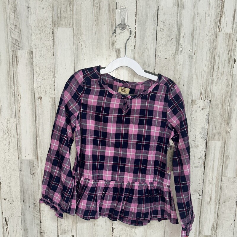 NEW 6x Purple Plaid Top, Purple, Size: Girl 6/6x