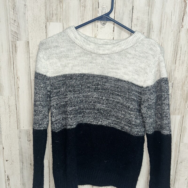 8/10 Grey Stripe Knit Top, Grey, Size: Girl 7/8