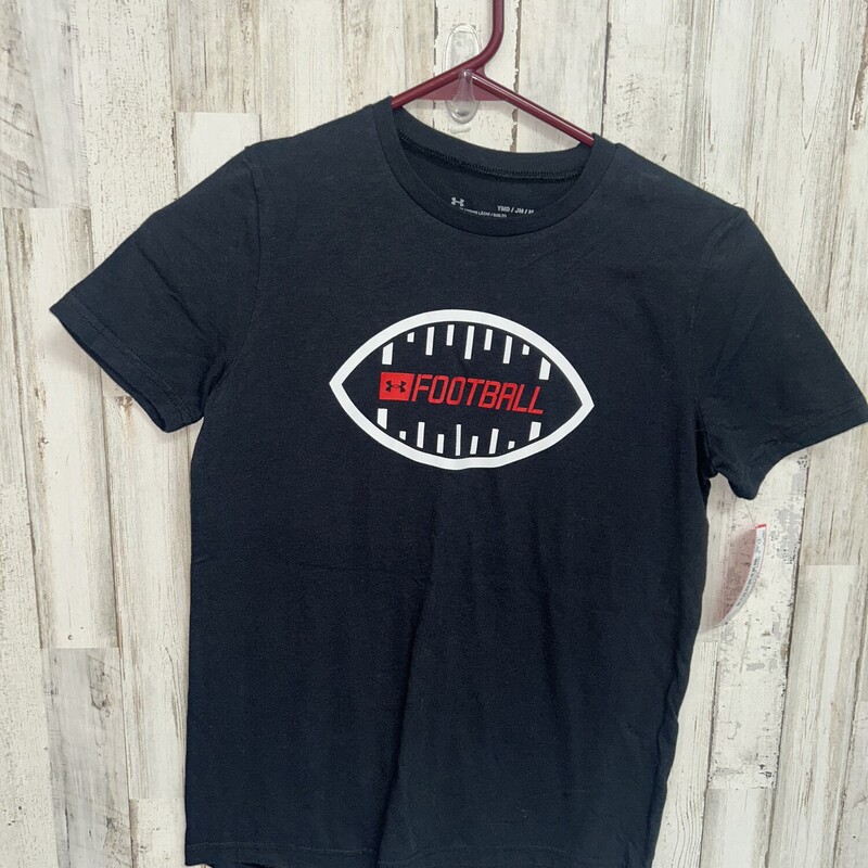 10/12 Black Football Tee, Black, Size: Boy 10 Up