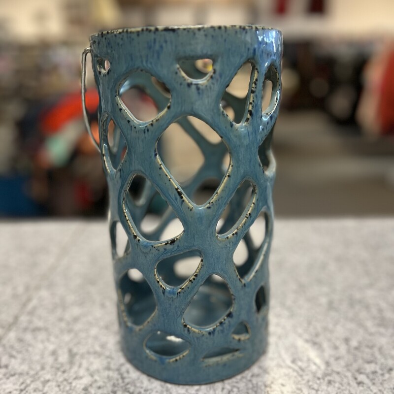 Blue Candle Holder