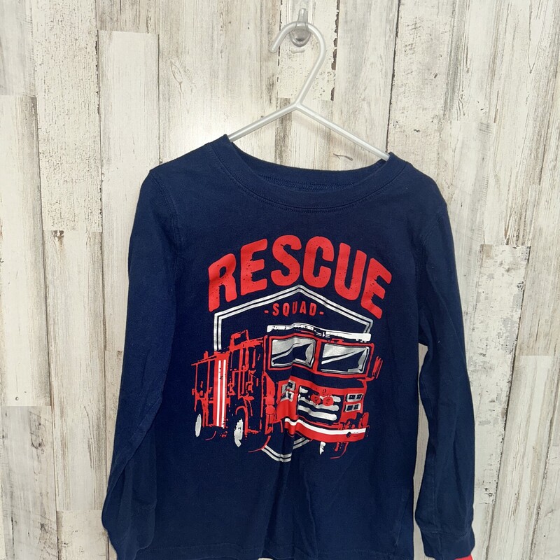 7 Navy Rescue Fire Tee, Navy, Size: Boy 5-8