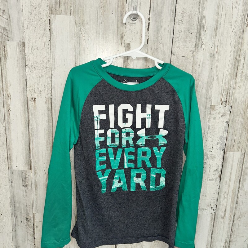 7 Green/grey Fight Raglan, Green, Size: Boy 5-8