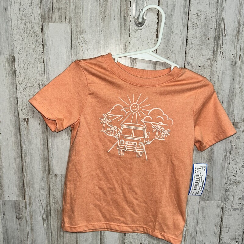 2T Orange Van Tee, Orange, Size: Boy 2T-4T