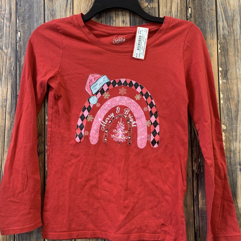 Red Merry And Bright Top, Size: 12