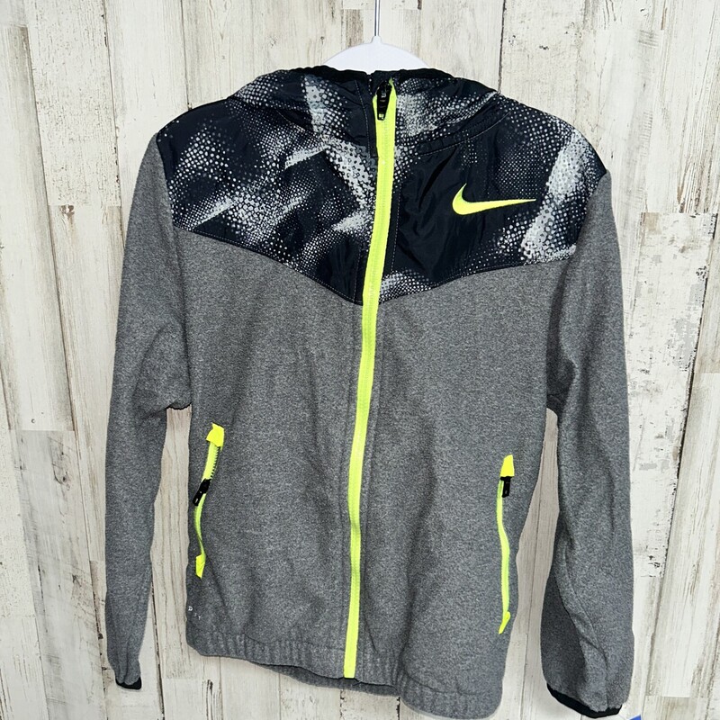 7 Grey Fleece Logo Jacket, Grey, Size: Boy 5-8