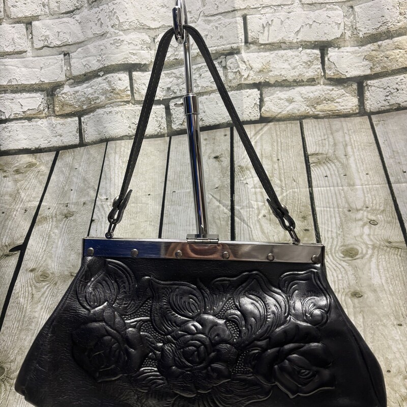 Patricia Nash Blu Rose, Blk Tool, Size: Satchel