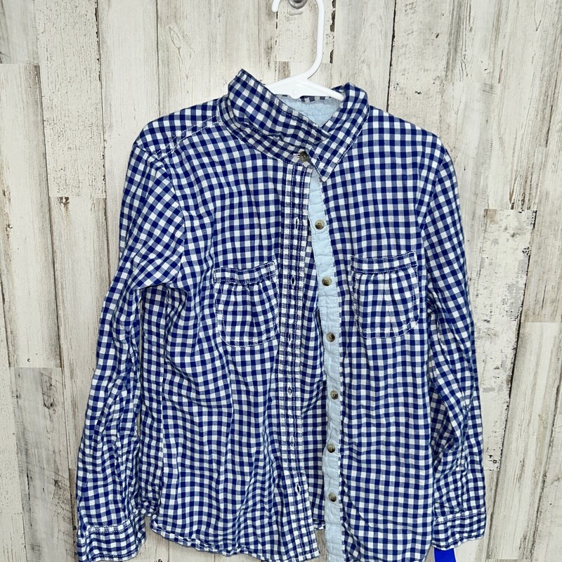 10 Blue Plaid Button Up