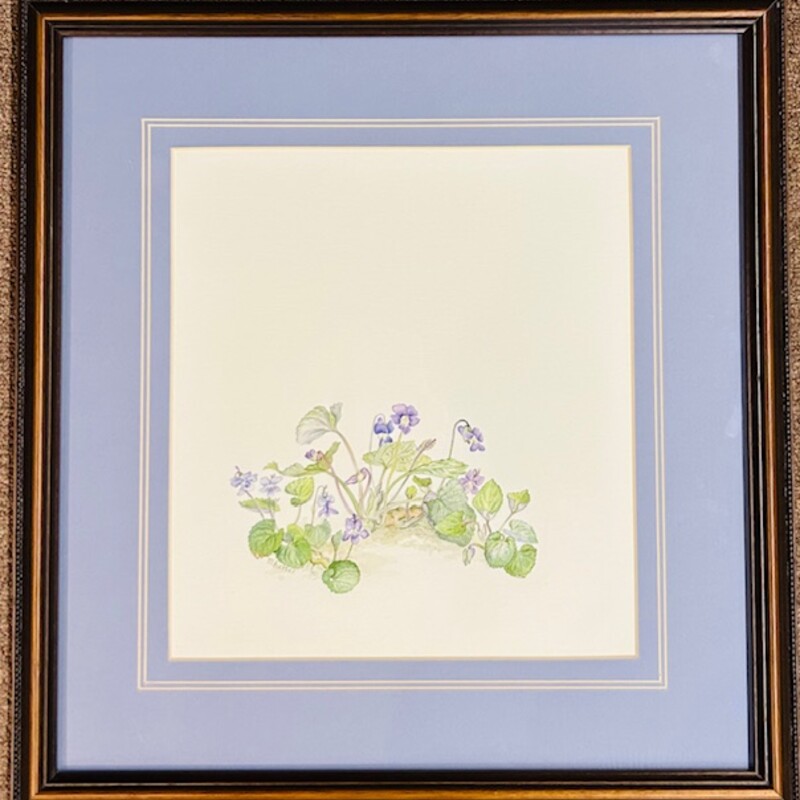 M.Bartel Violets Print
Green Purple Blue Brown
Size: 16.5x16.5H