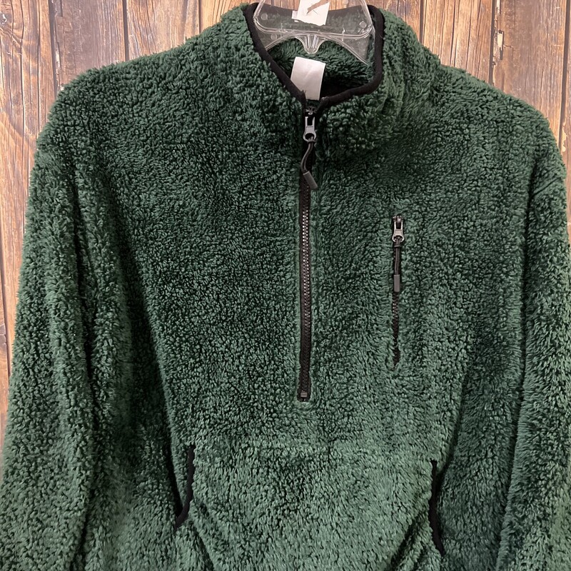 Green Furry Jacket, Size: Large