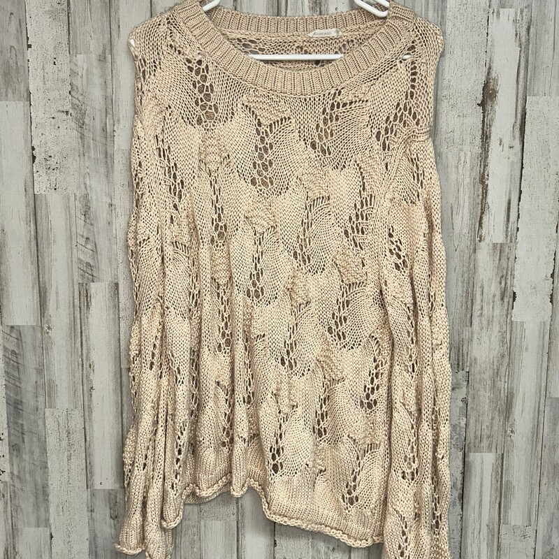 S/M Beige Crochet Sweater