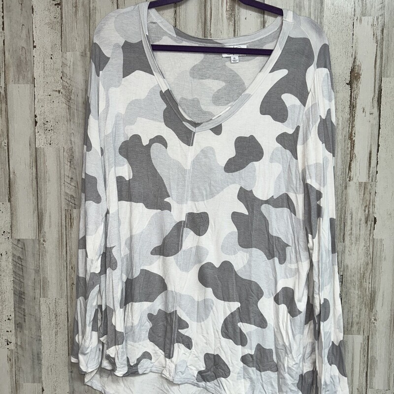 XL Grey Camo Longsleeve, Grey, Size: Ladies XL