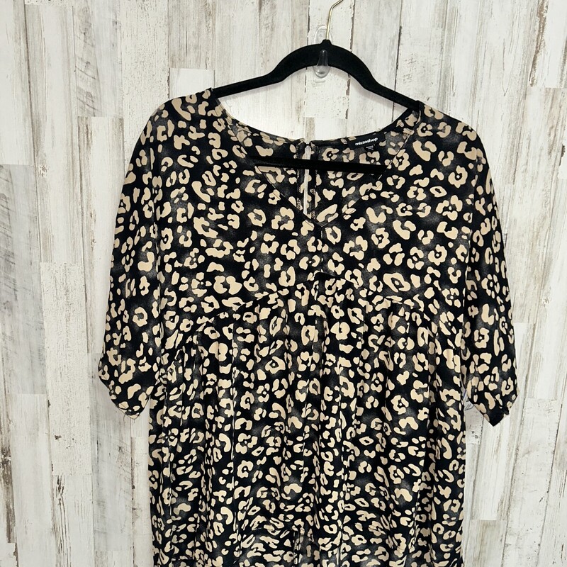 M Black Leopard Top, Black, Size: Ladies M