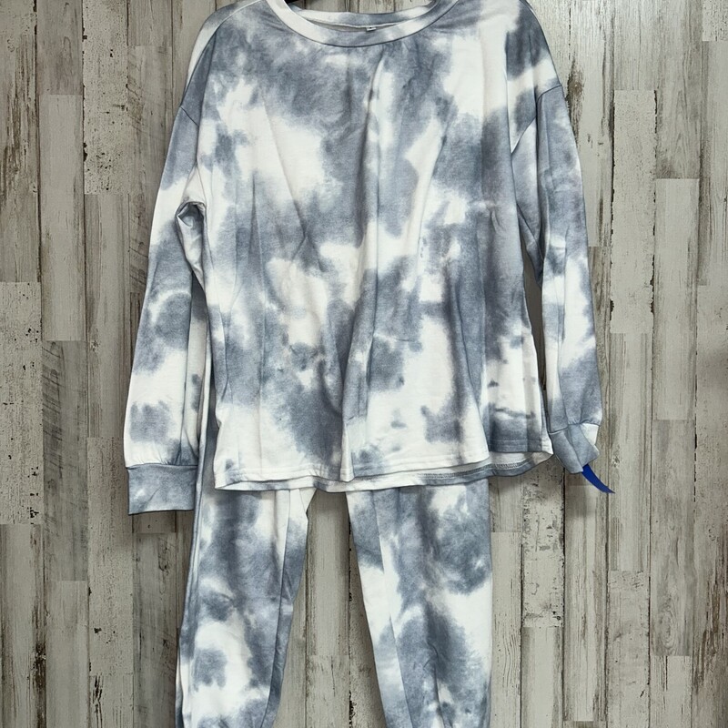 S 2pc Blue Tie Dye Set, Blue, Size: Ladies S