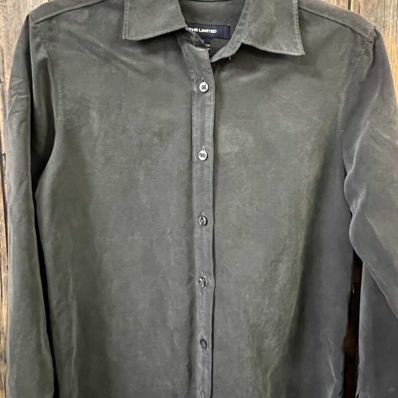 Gray Velour Button Up, Size: XS