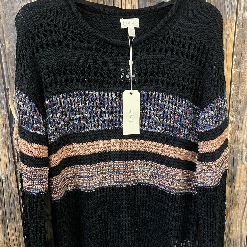 NWT Black/coral Sweater, Size: M