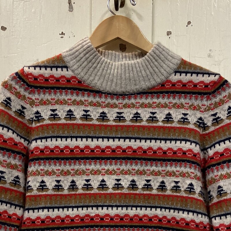 Gy/rd/br/b Wool Sweater