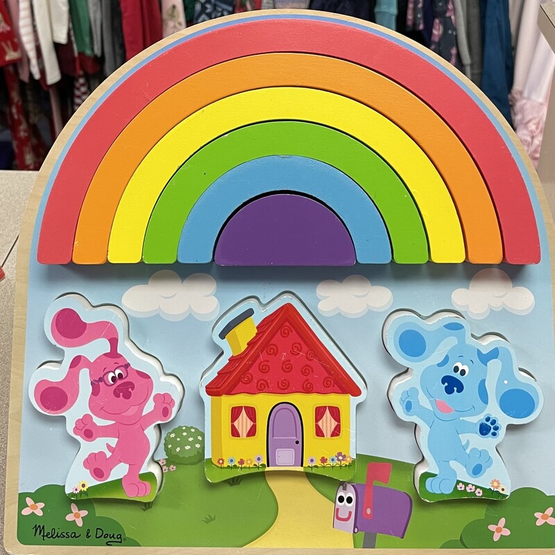 M&D Wooden Rainbow Stacking puzzle Multi, Size: Pre-owned