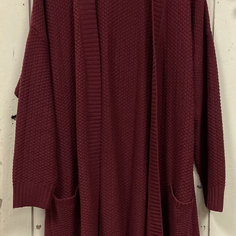 Mar Cable OS Cardigan<br />
Maroon<br />
Size: 2X