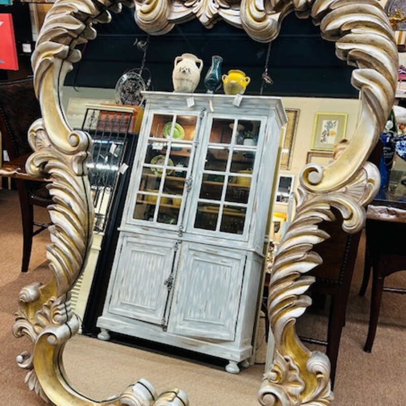 Scroll Top Swirl Mirror
Silver Gold Size: 46 x 69H