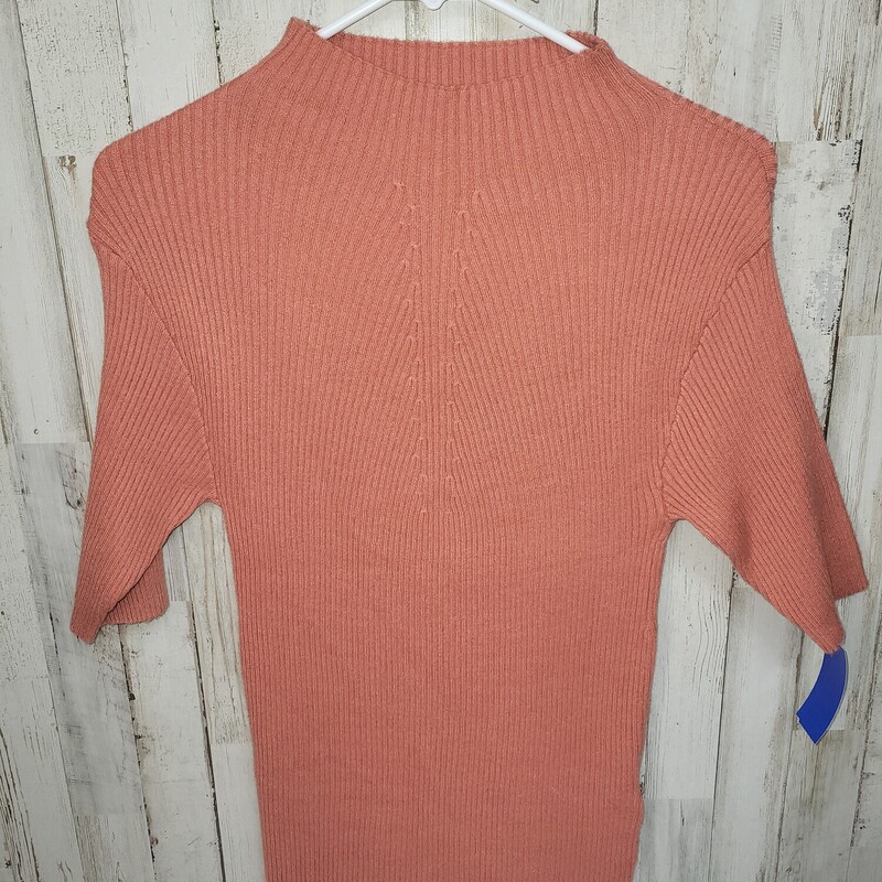 L Orange Knit Top