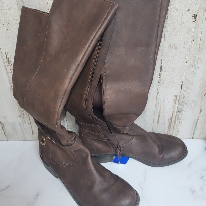 A8 Brown Riding Boots, Brown, Size: Shoes A8