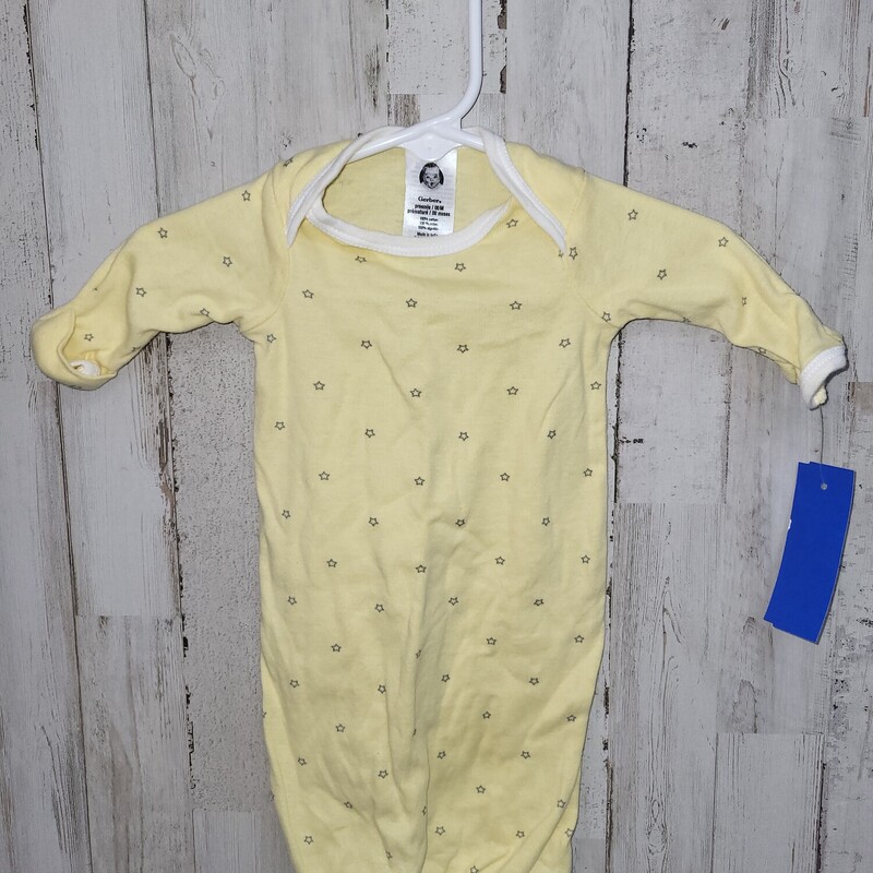 Preemie Yellow Star Gown, Yellow, Size: Boy 0-9m