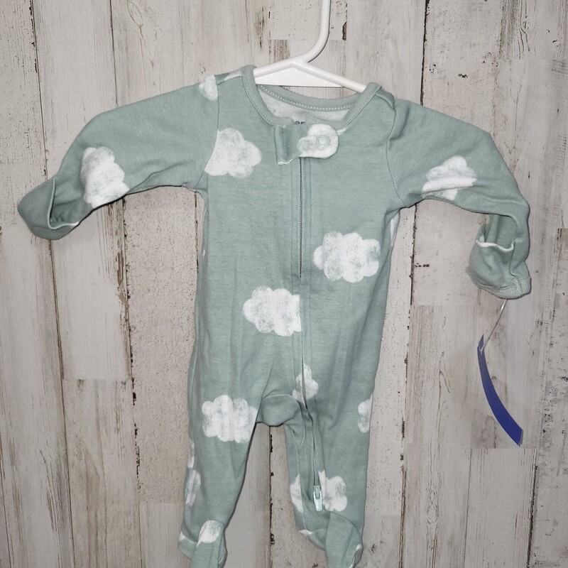 Preemie Green Cloud Sleep, Green, Size: Boy 0-9m