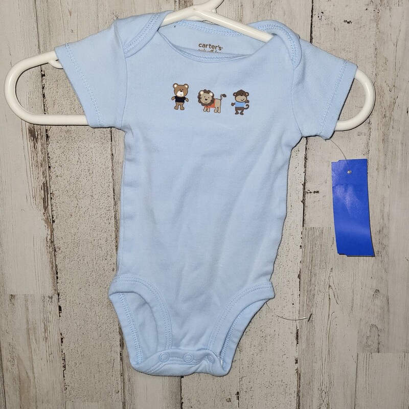 NB Blue Monkey Onesie, Blue, Size: Boy 0-9m