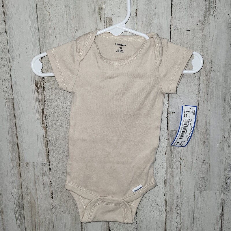 0/3M Tan Onesie, Tan, Size: Boy 0-9m