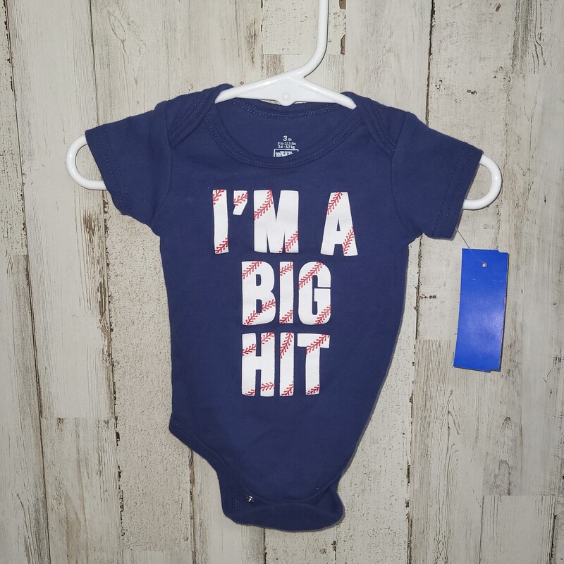 3M Im A Big Hit Onesie, Navy, Size: Boy 0-9m