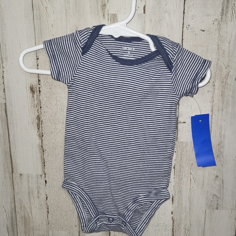 3M Blue Striped Onesie, Blue, Size: Boy 0-9m