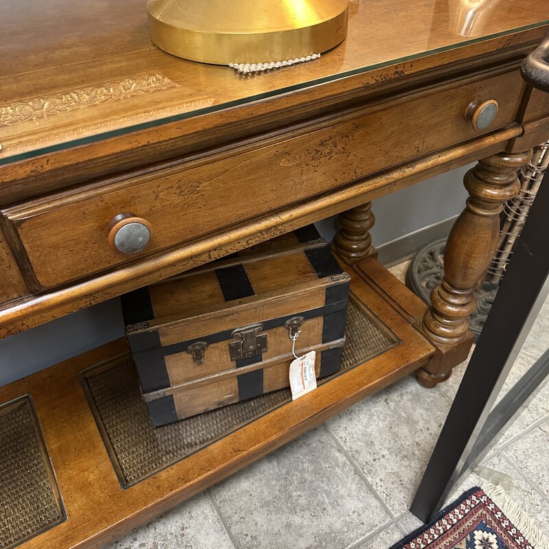 Lane 2-Drawer Console Table, +Glass Top<br />
Size: 72x20x36